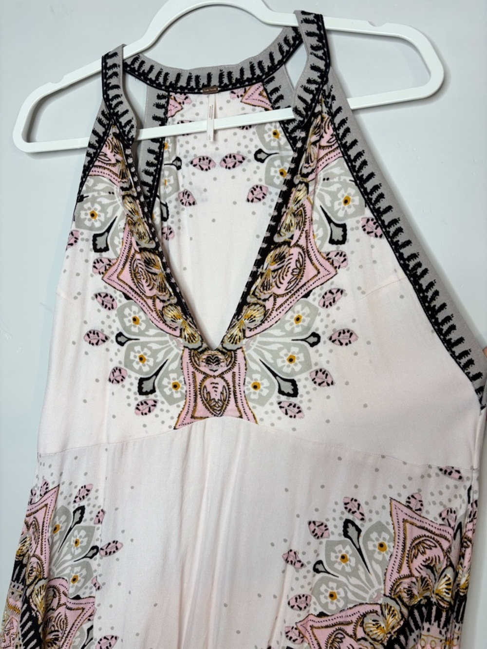 FREE PEOPLE STEAL THE SUN IVORY PRINTED TUNIC DRESS Size Large - Picture 5 of 9
